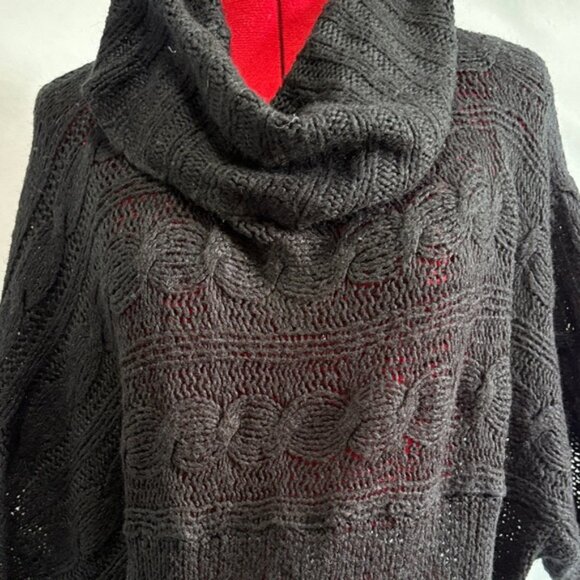 Chic Black Cowl Neck Sweater - Picture 2 of 6